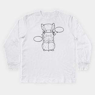 Top Hat Bunny Kids Long Sleeve T-Shirt